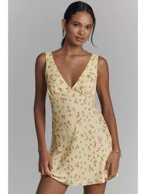 ☀️ RESA Anthropologie Frankie Mini Dress in Honey Yellow Floral - Size M - $138